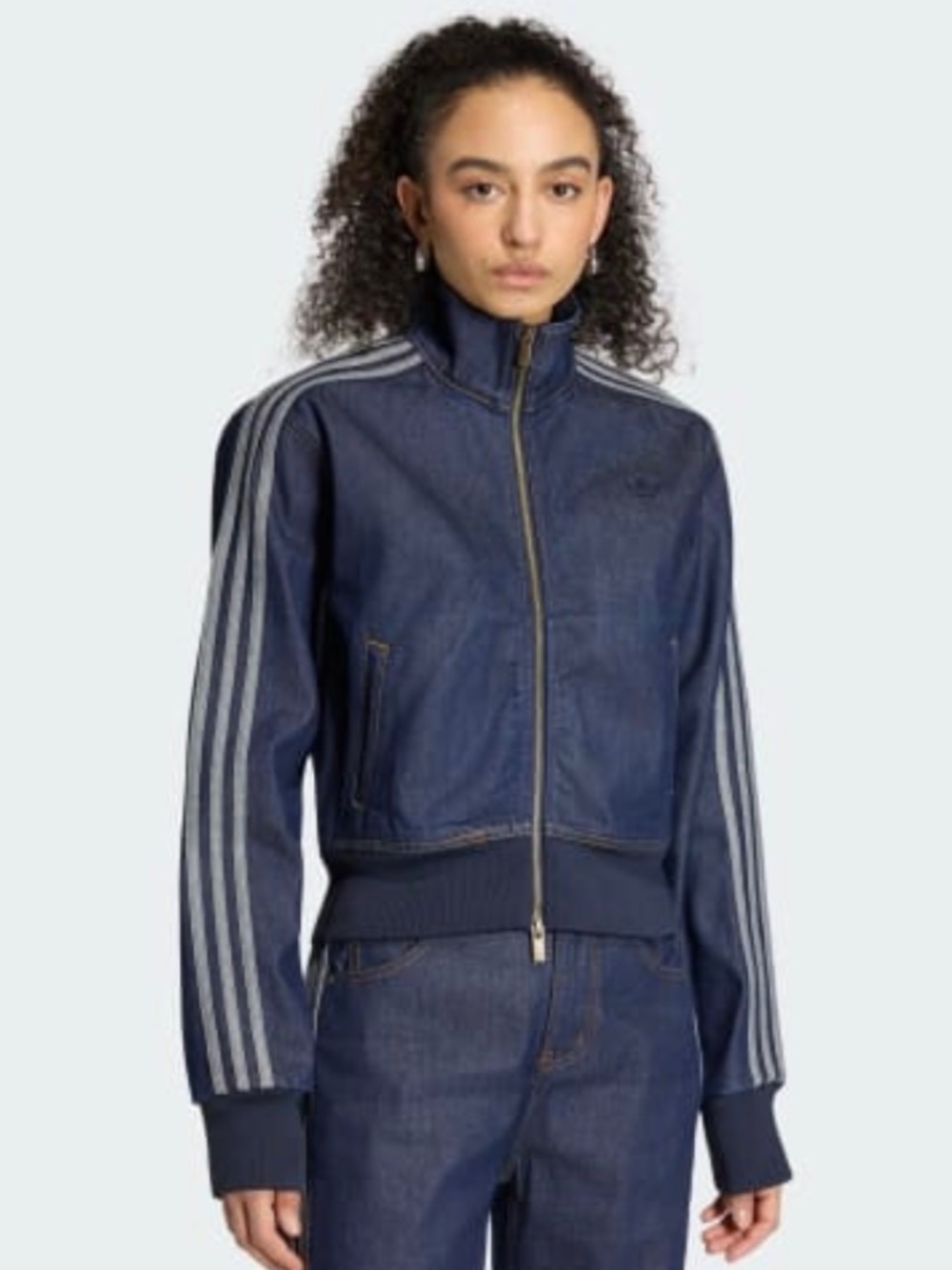 Adidas Originals Firebird Denim Track Jacket – Indigo Denim – Women’s S – NWT